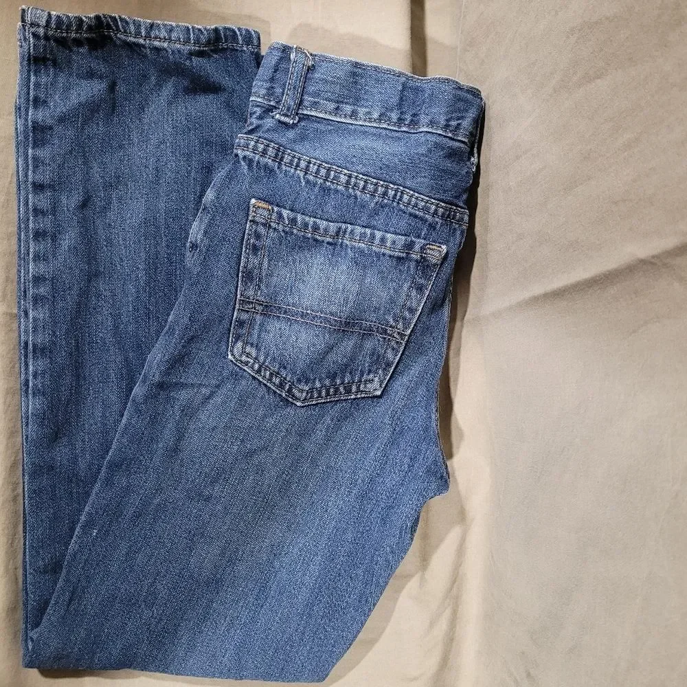 The children place size 10 boys straight leg denim blue jeans